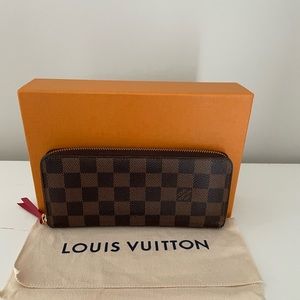 Authentic Louis Vuitton Damier Clemence Wallet